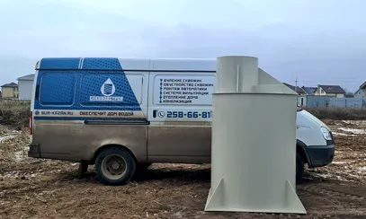 Обустройство скважины после бурения кессоном