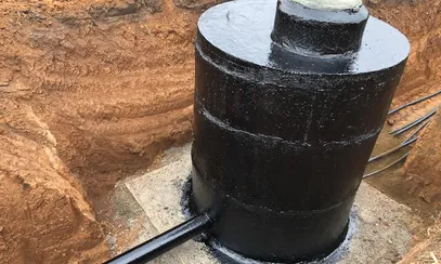 Обустройство скважин водоснабжения железобетонными кольцами